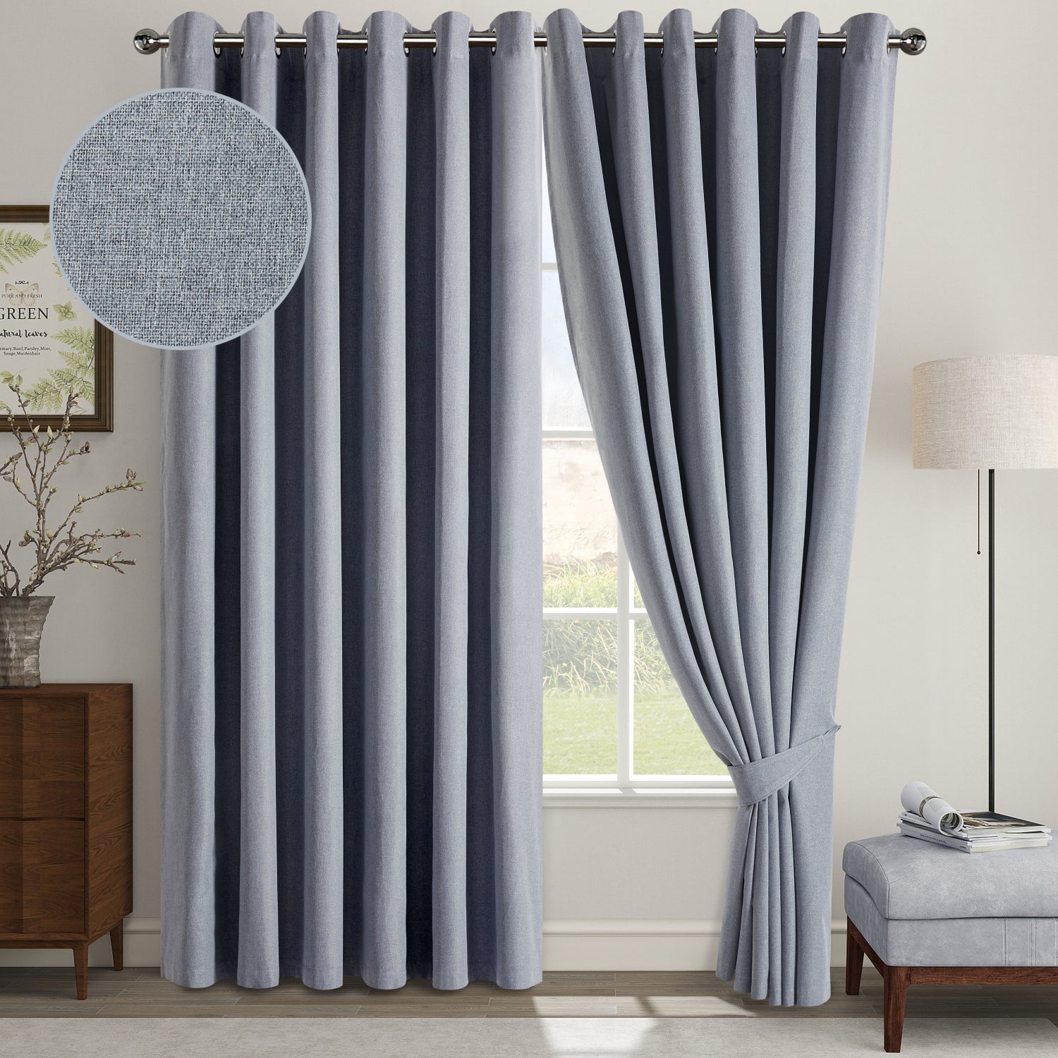 Grey curtains for bedroom