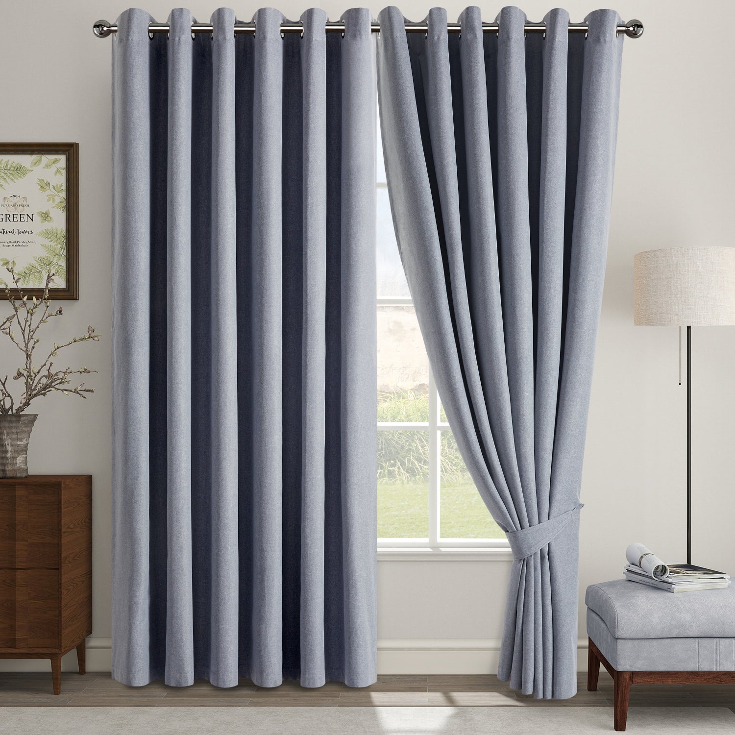 Grey curtains for bedroom