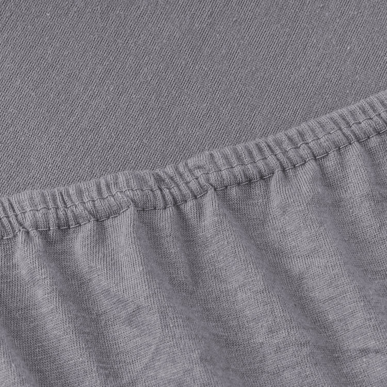 Grey Jersey cotton Fitted Sheet