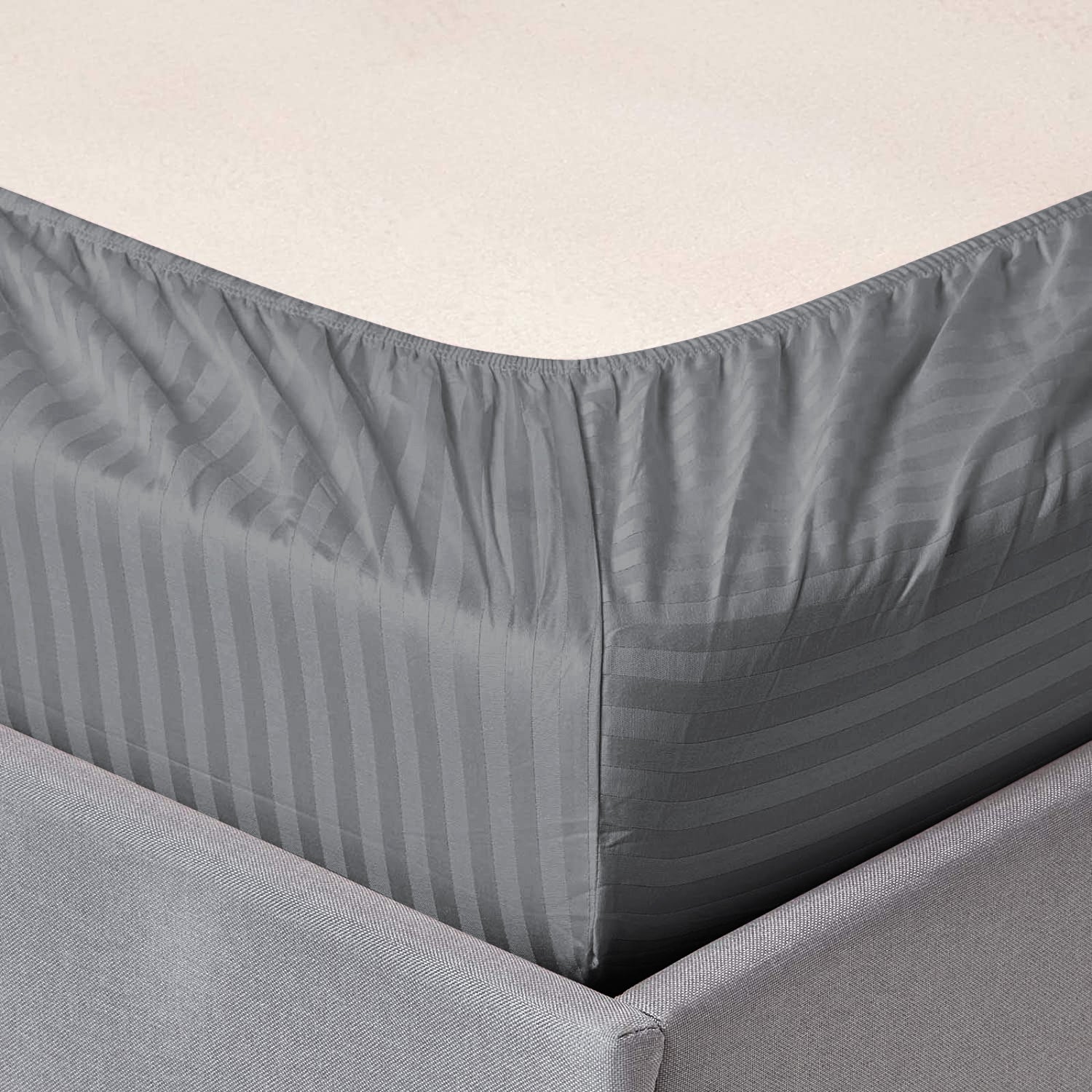 Grey Extra Deep Mattress Fitted Sheets