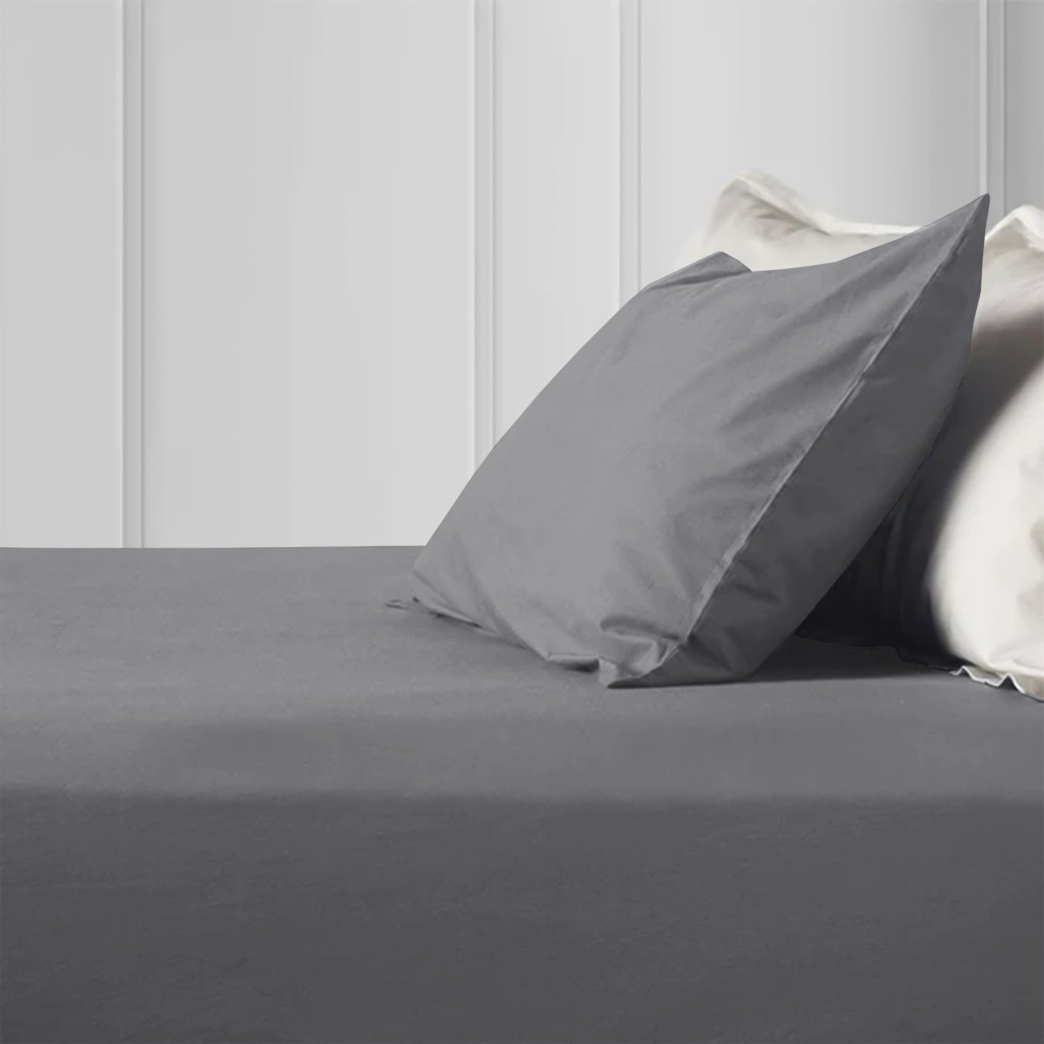 Grey Pillowcases Plain Dye Pair