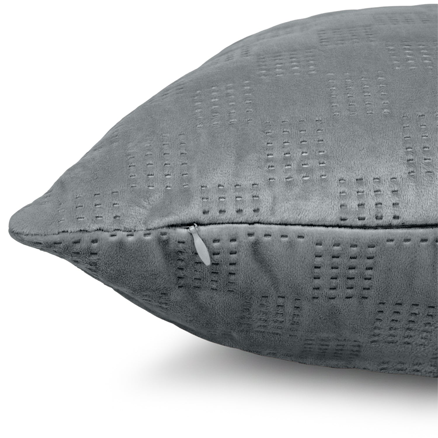 Pack Of 2 Square Velvet Cushion Cover Check Pattern