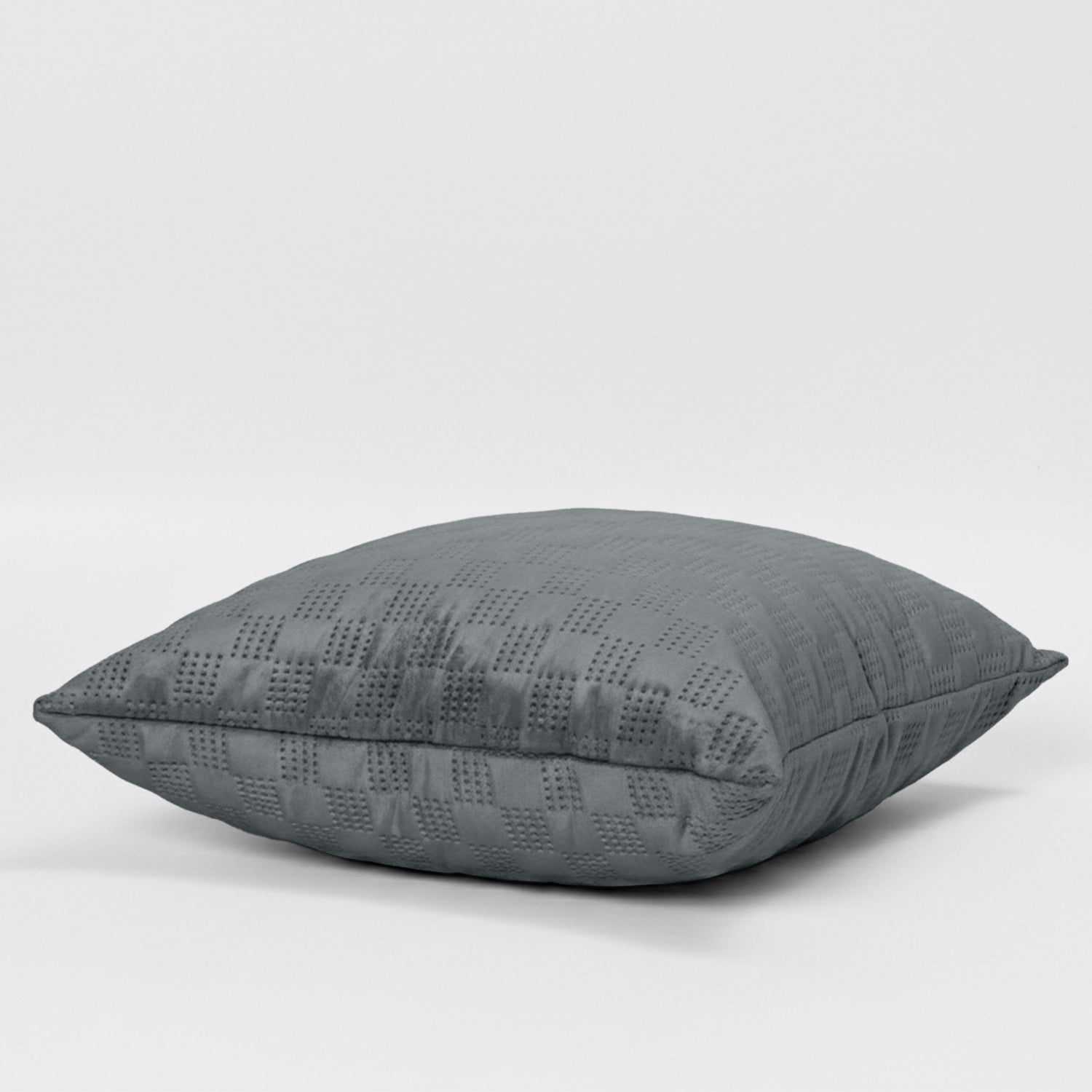 Pack Of 2 Square Velvet Cushion Cover Check Pattern