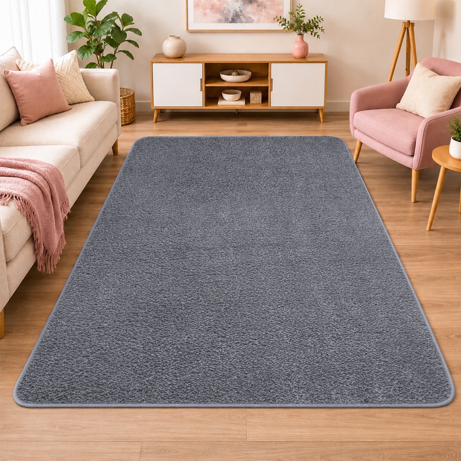 Fluffy Large Area Rug - Low Pile & Thick Pashmina Style