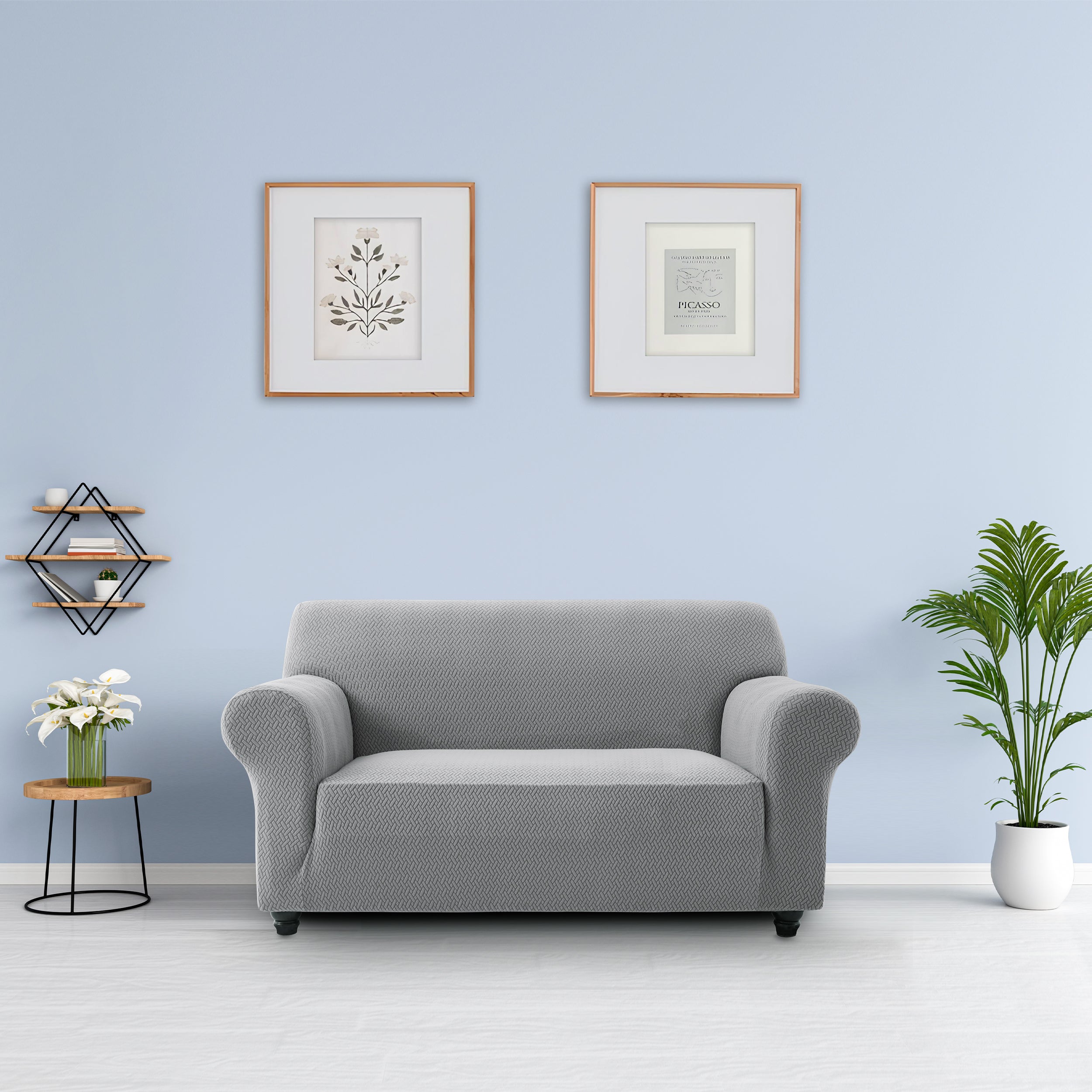 Stretch Slip Covers 2 seater grey