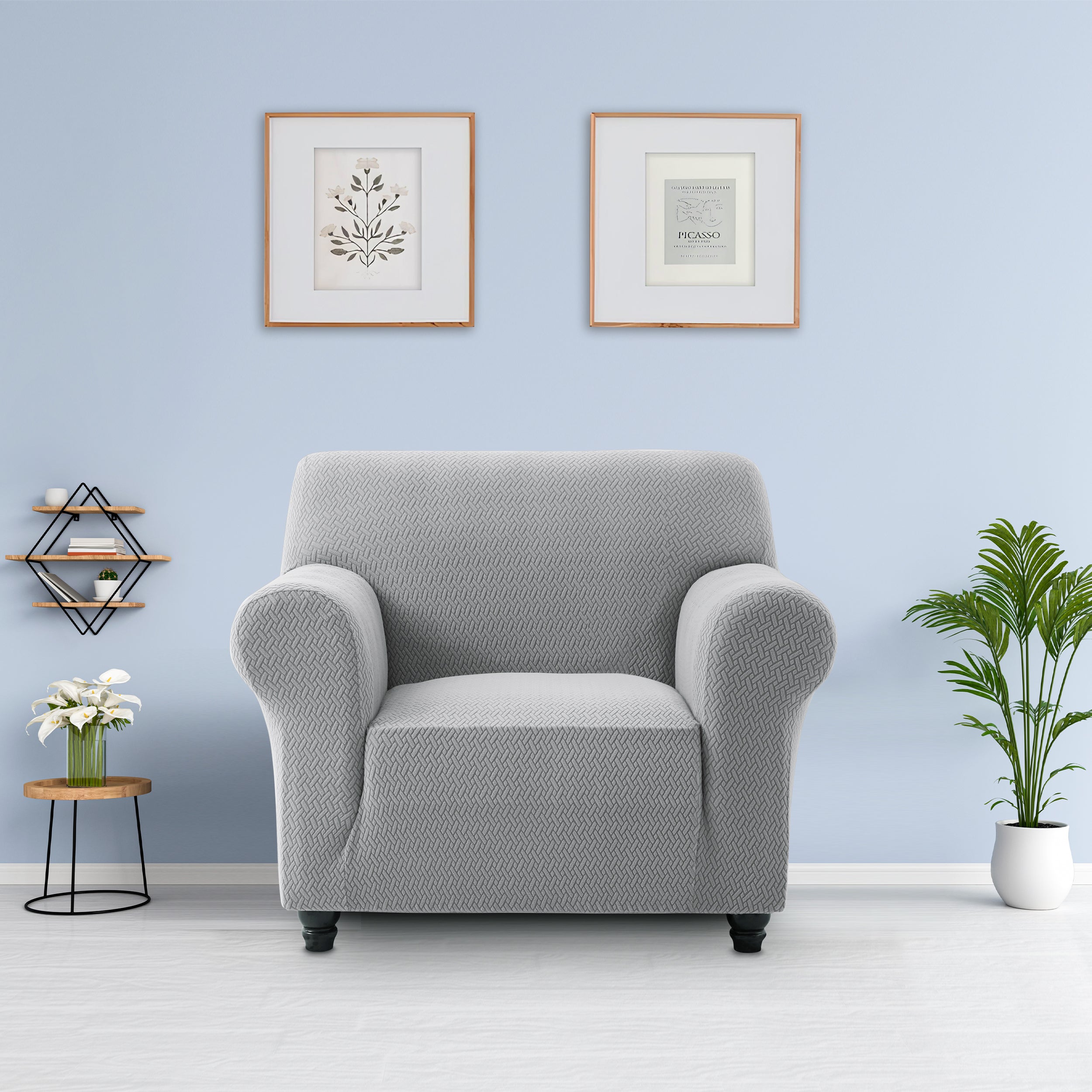 Stretch Slip Covers 1 seater grey