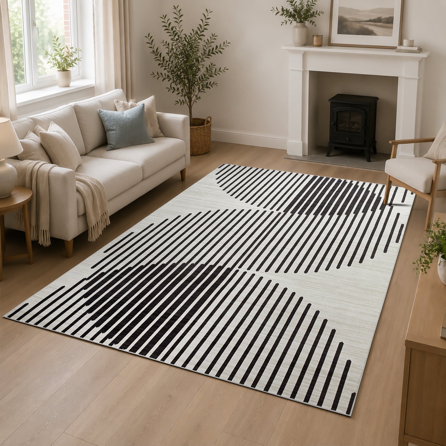 Jett Printed Pattern Rug Non-Slip Area Carpet