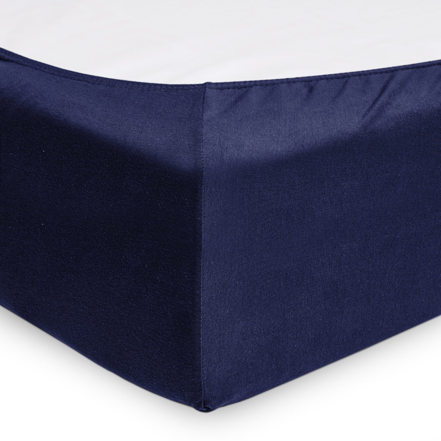 Navy blue Jersey cotton Fitted Sheet