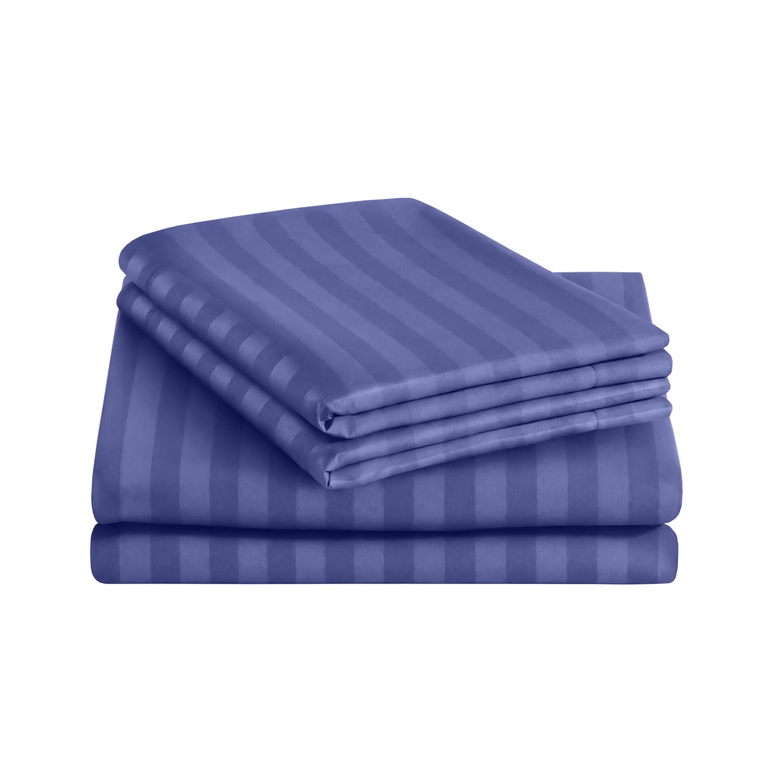 Navy Blue Striped Bedding Set