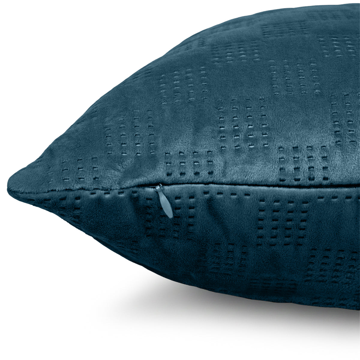 Pack Of 2 Square Velvet Cushion Cover Check Pattern