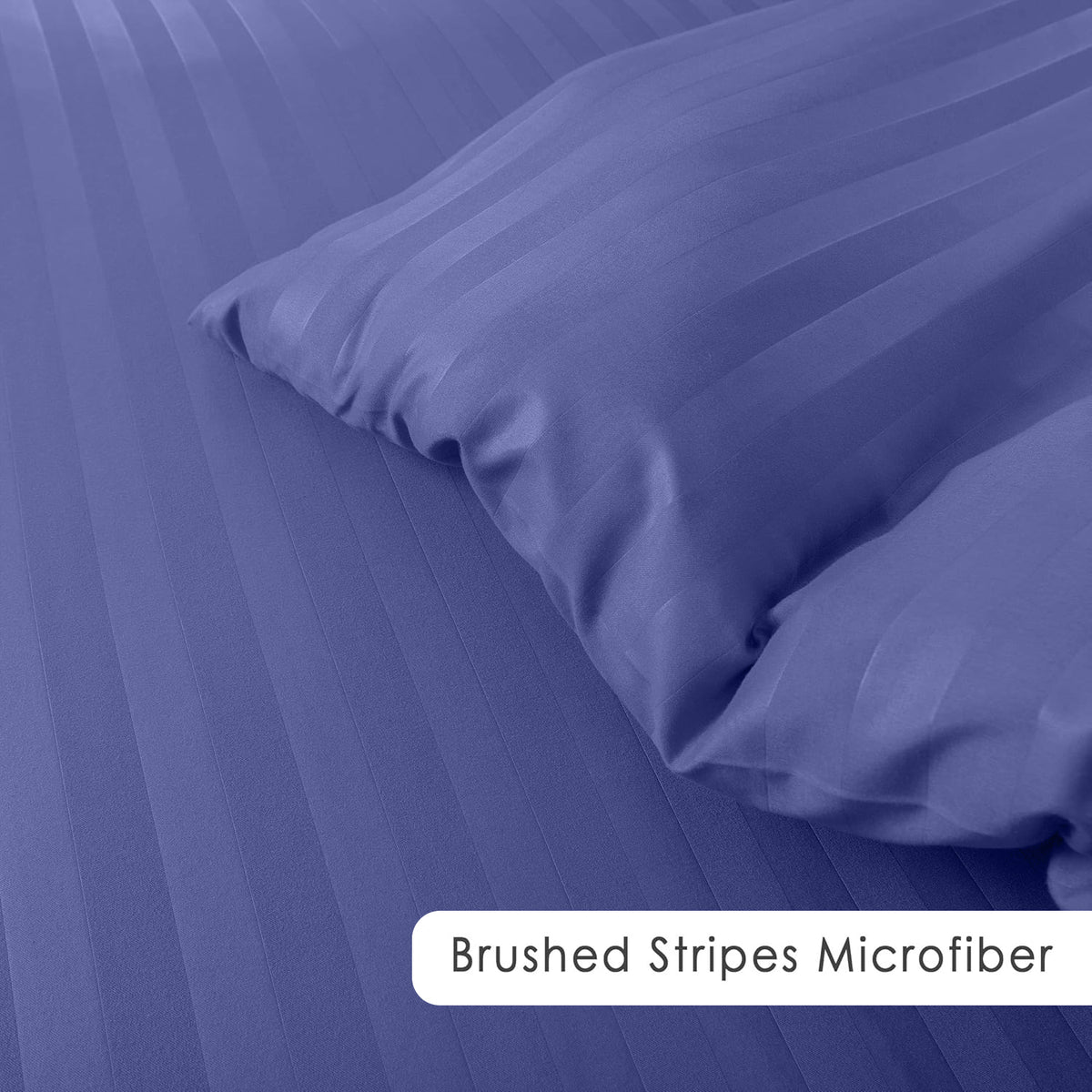 4 Piece Striped Duvet Cover Complete Bedding Set