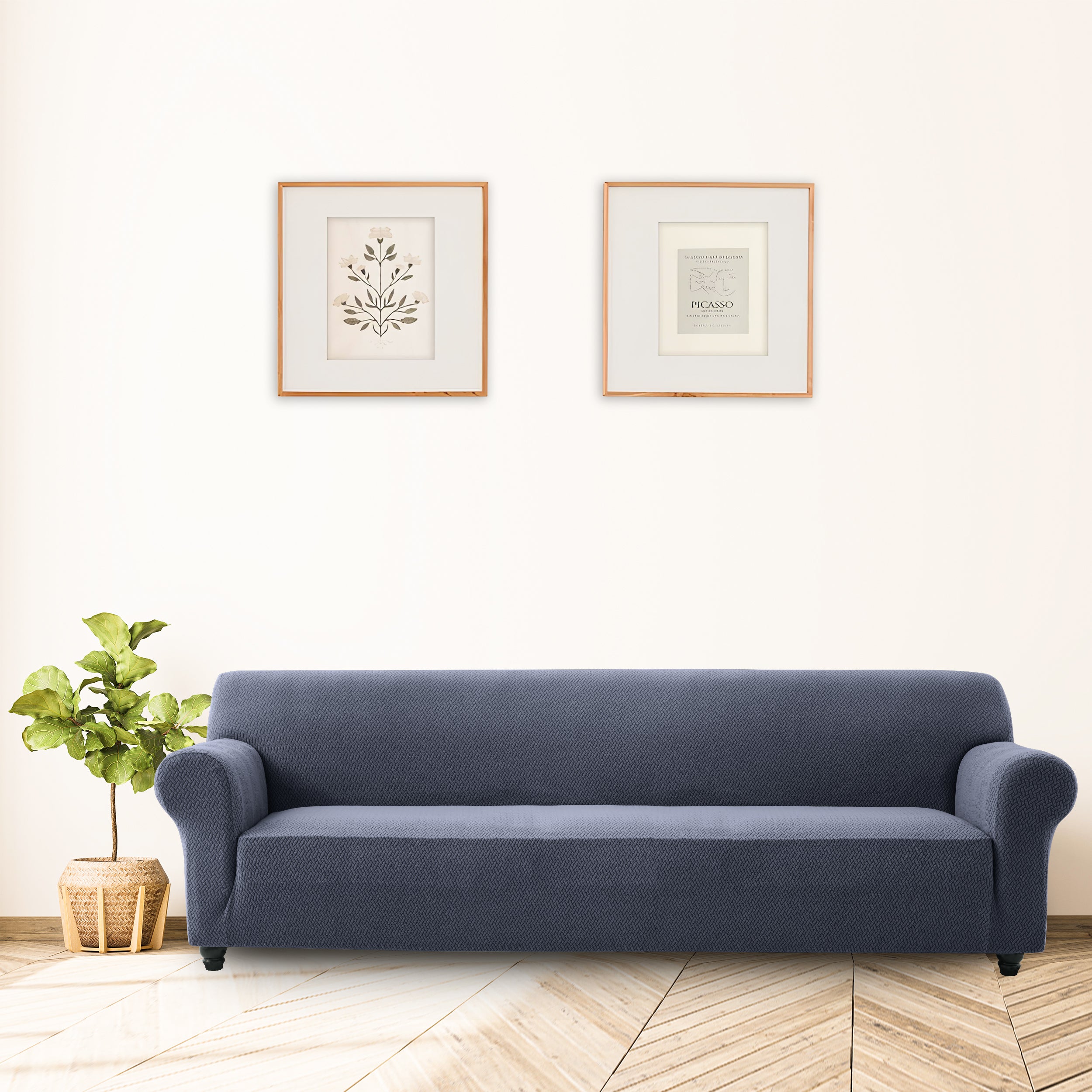 Stretch Slip Covers 4 seater navy blue