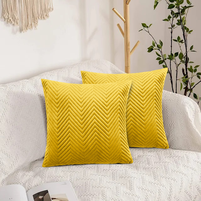 Ochre Cushion Covers Pack Of 2