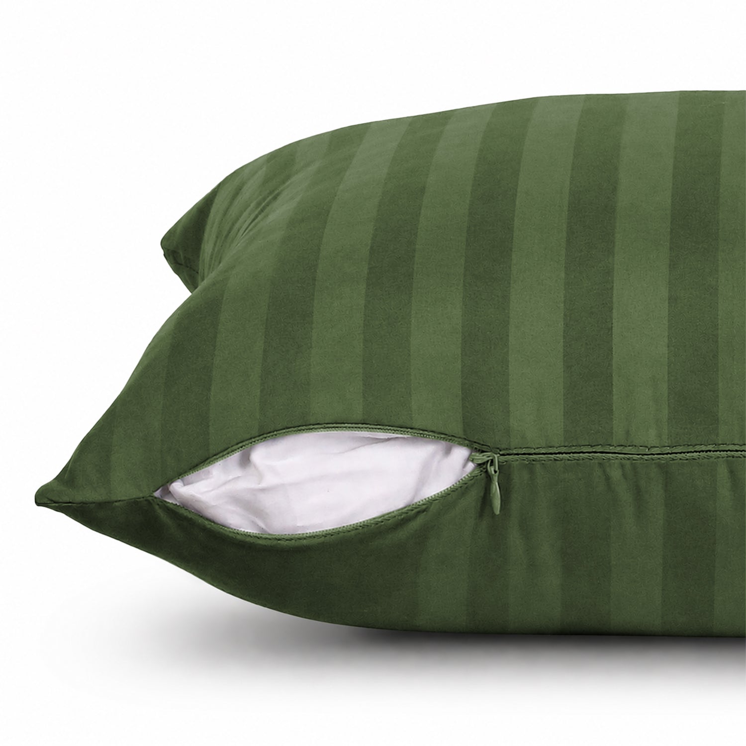 Pair of Soft Microfibre Stripe Cushion Covers for Bed & Living Room Decor