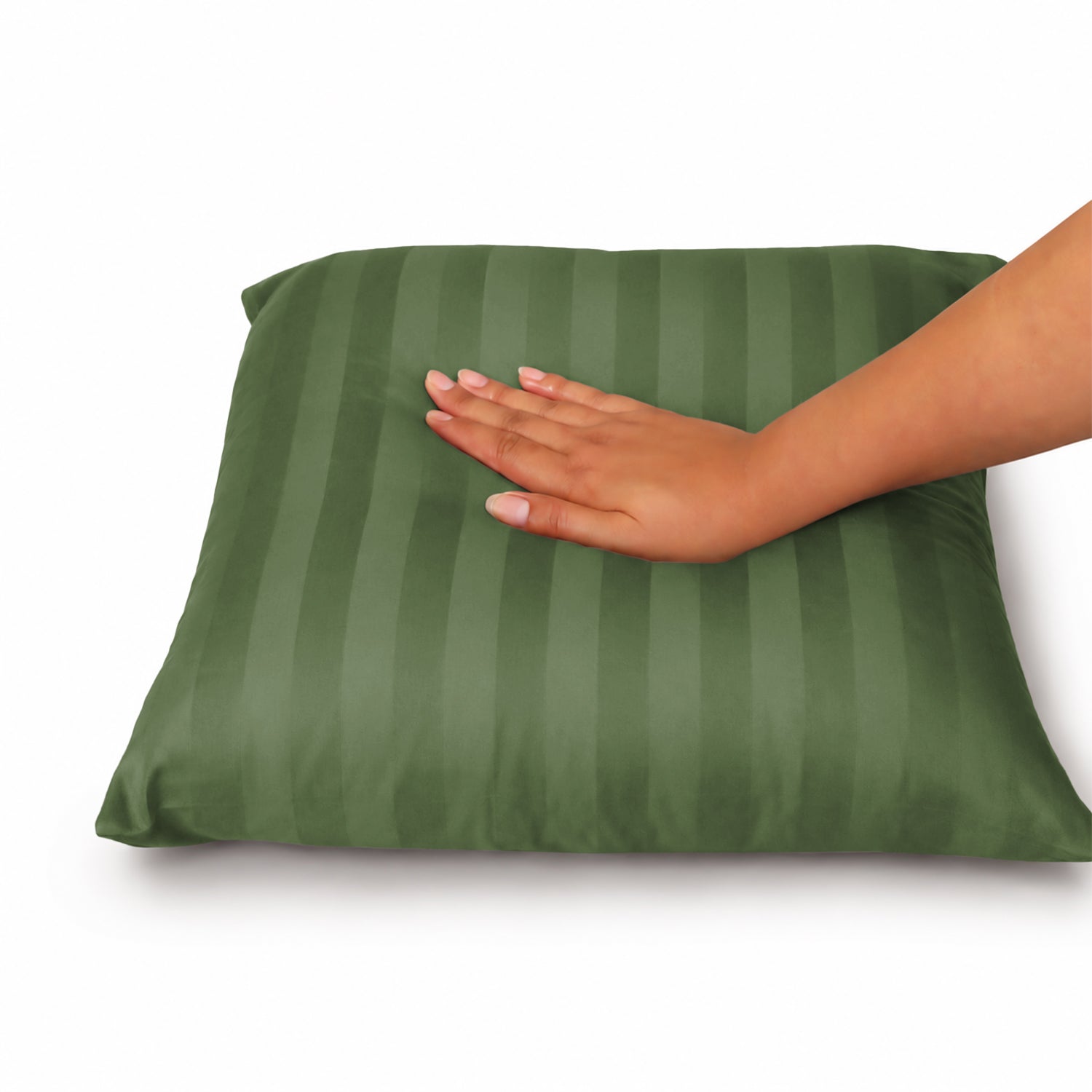 Pair of Soft Microfibre Stripe Cushion Covers for Bed & Living Room Decor