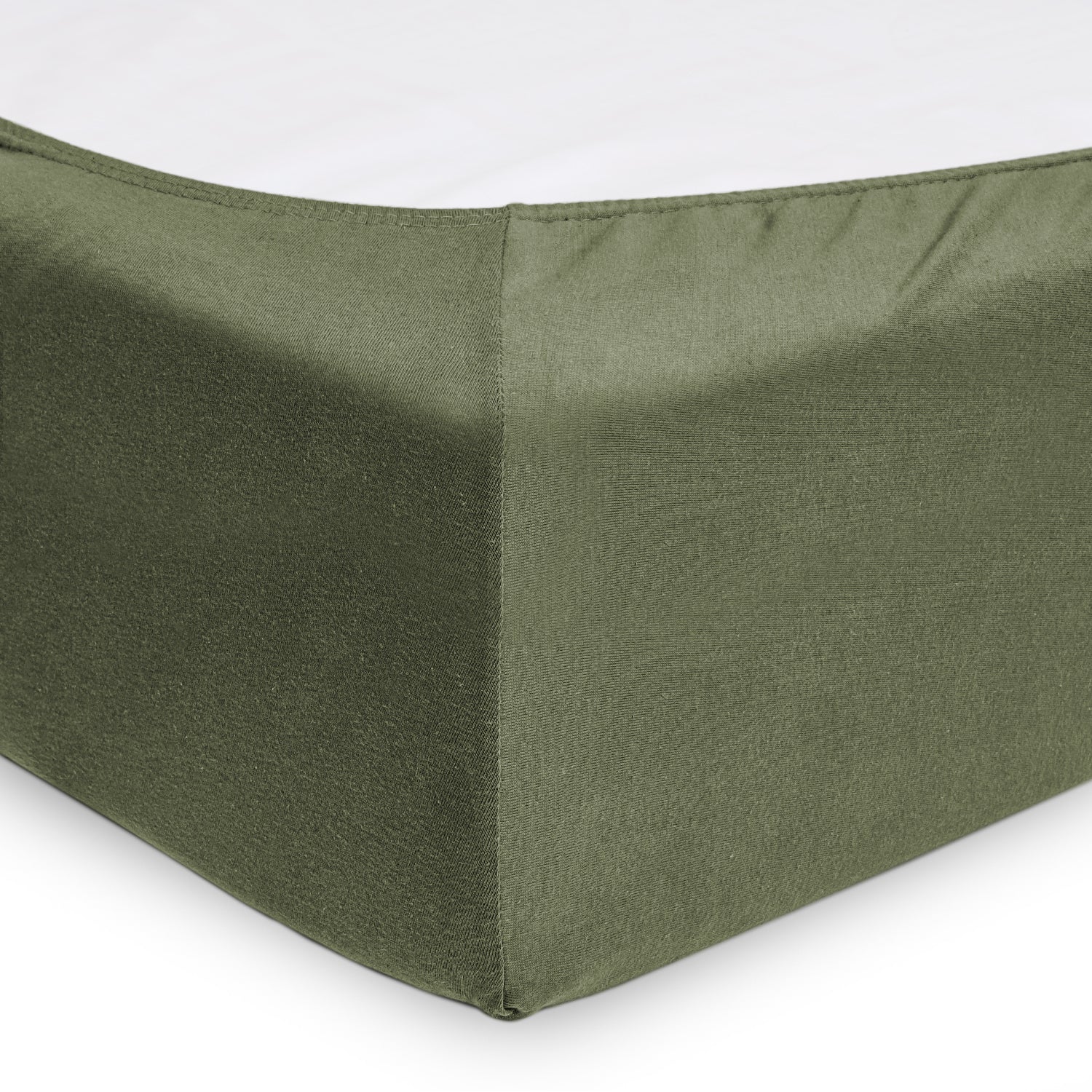 Olive Green Jersey cotton Fitted Sheet