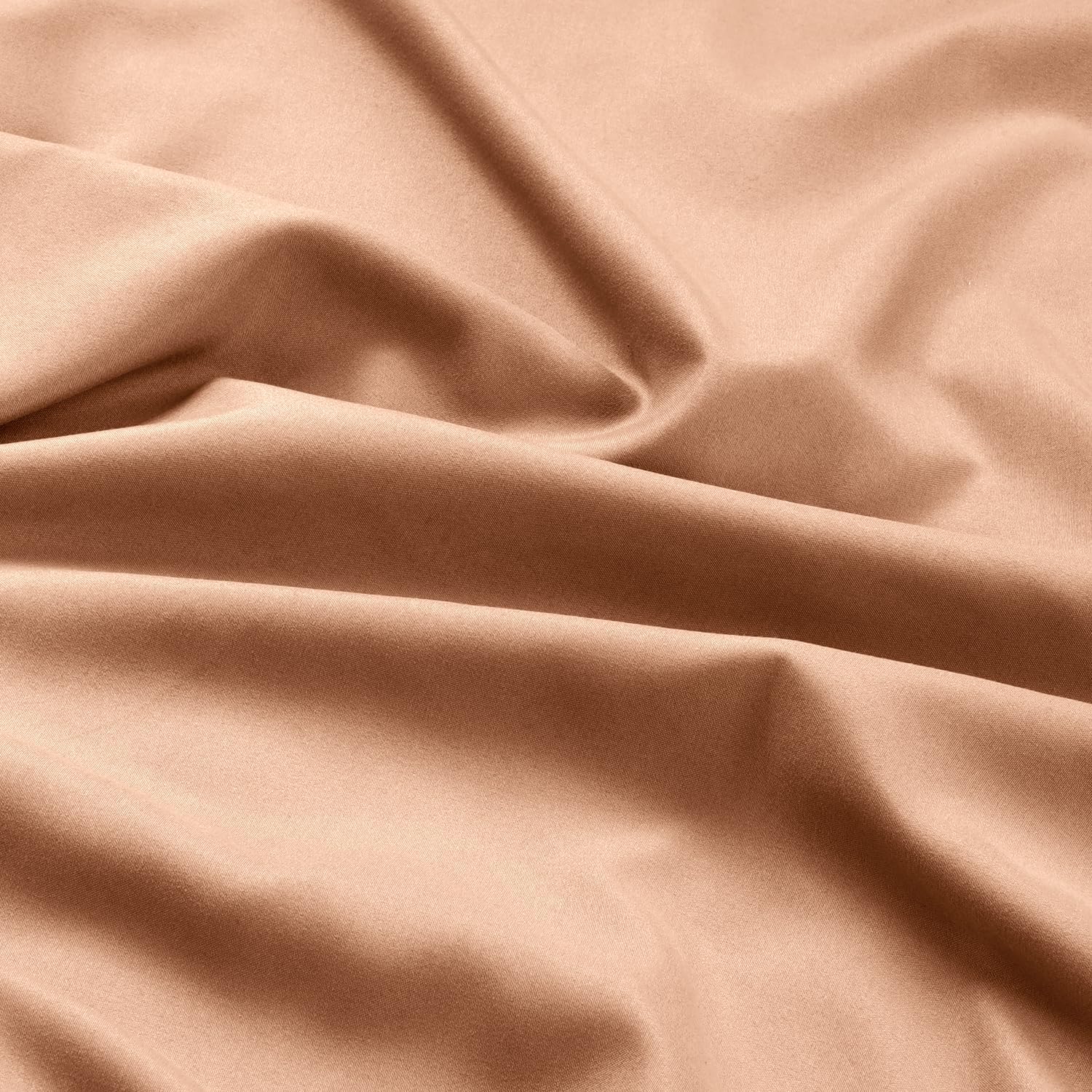 4 Piece Plain Bedding Set Peach