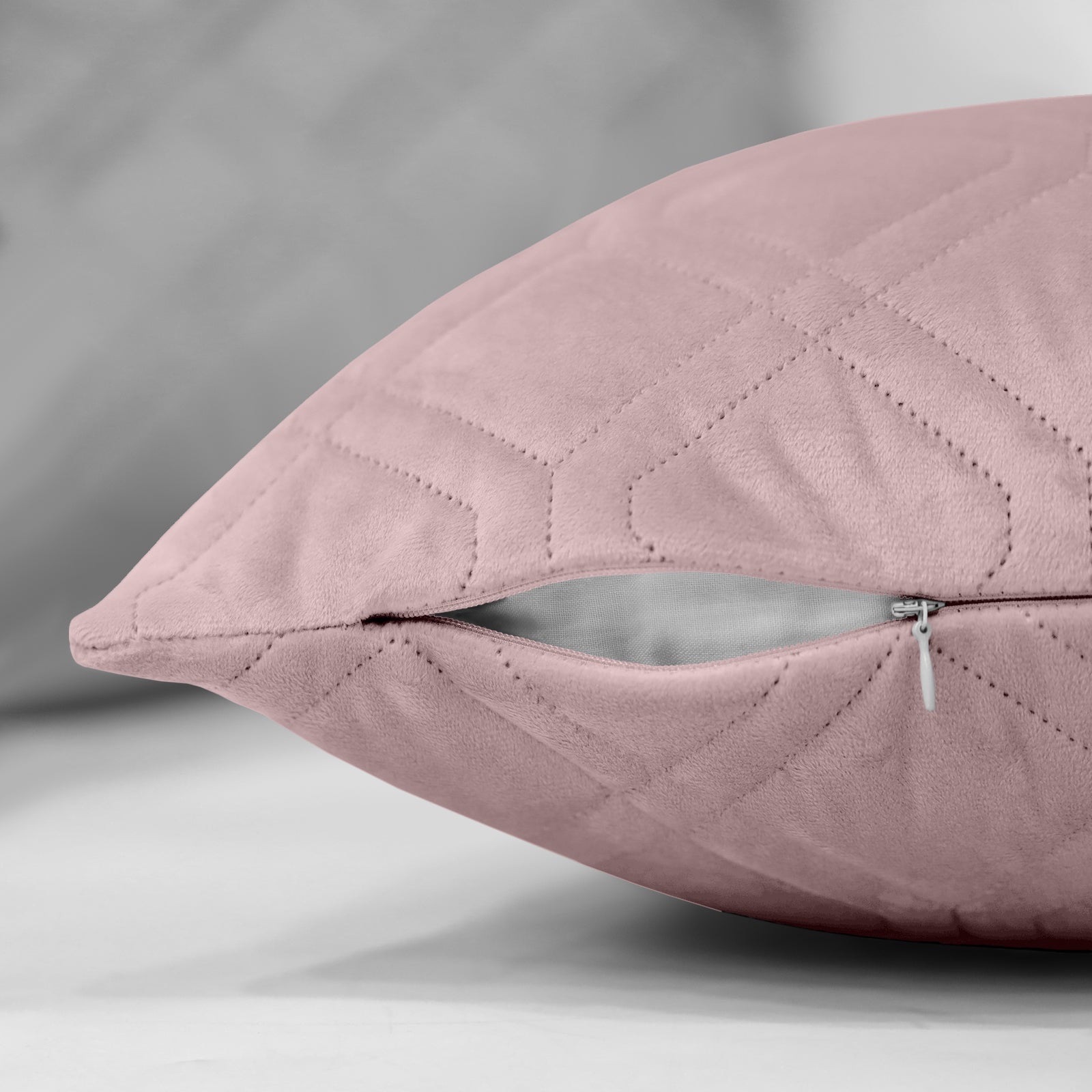 Pack Of 2 Embossed Velvet Cushion Cover Diamond Pattern