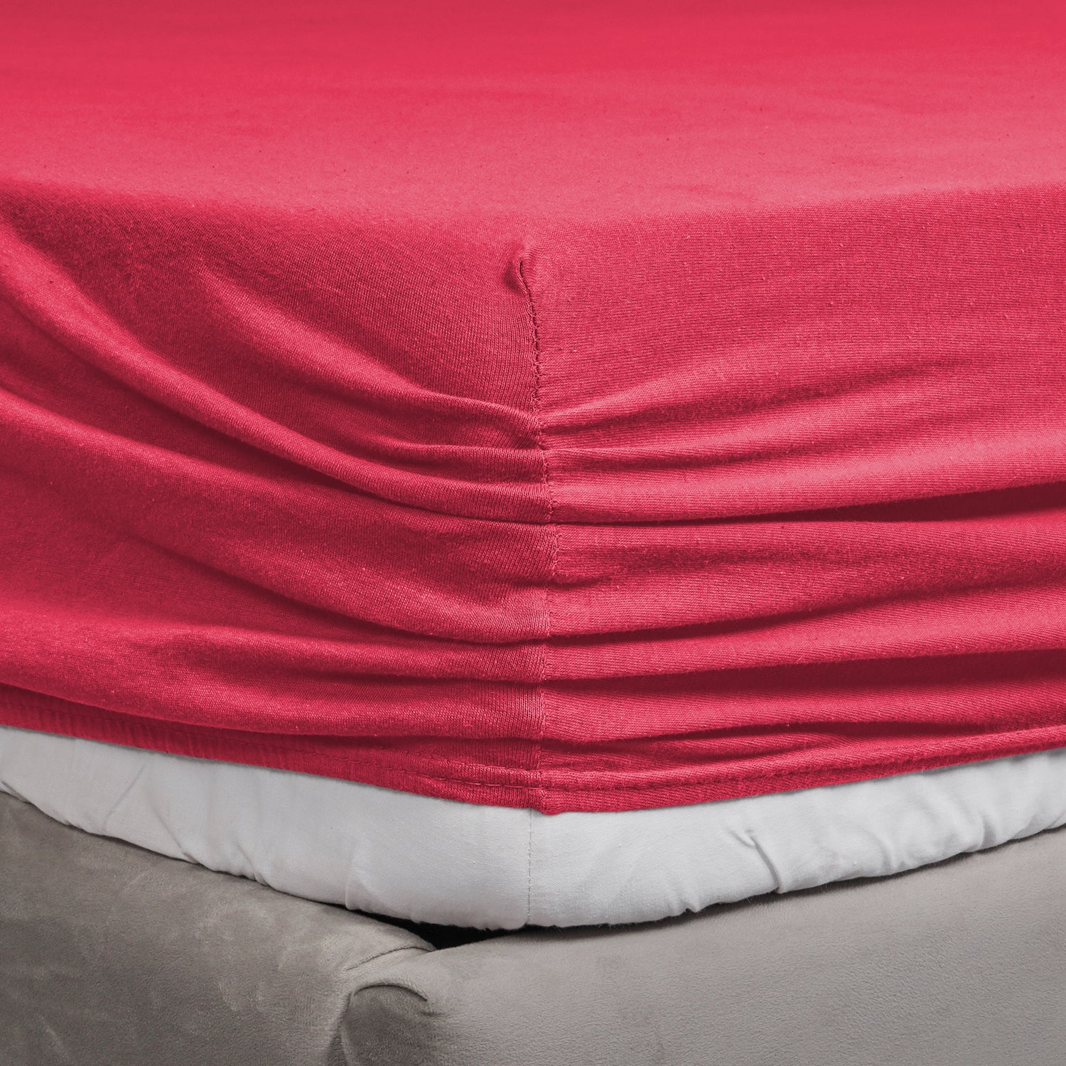 Pink Jersey cotton Fitted Sheet