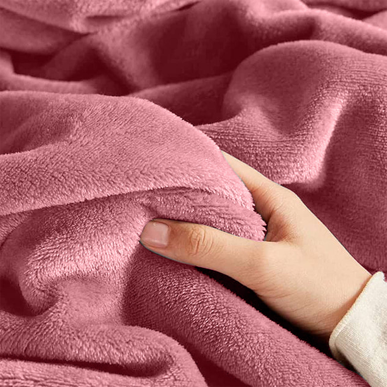 Pink Bed Throw And Blanket