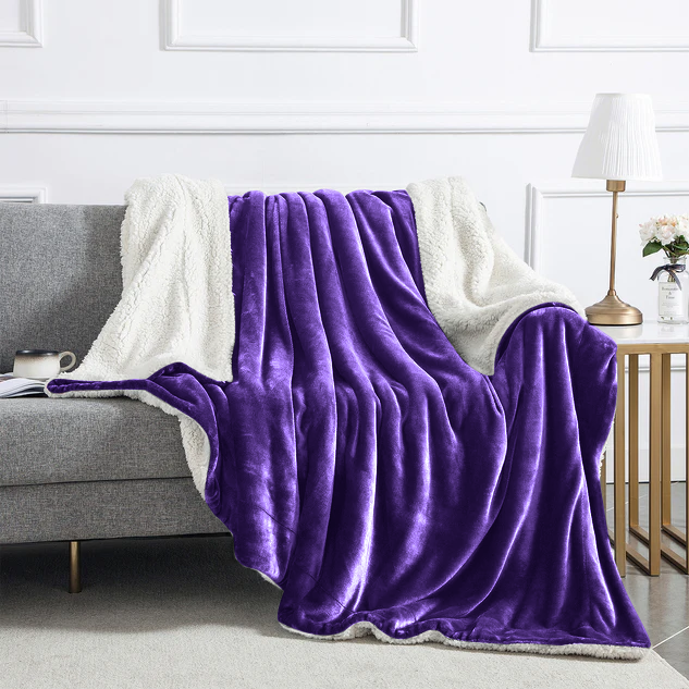 Purple Sherpa Blanket - Main Image