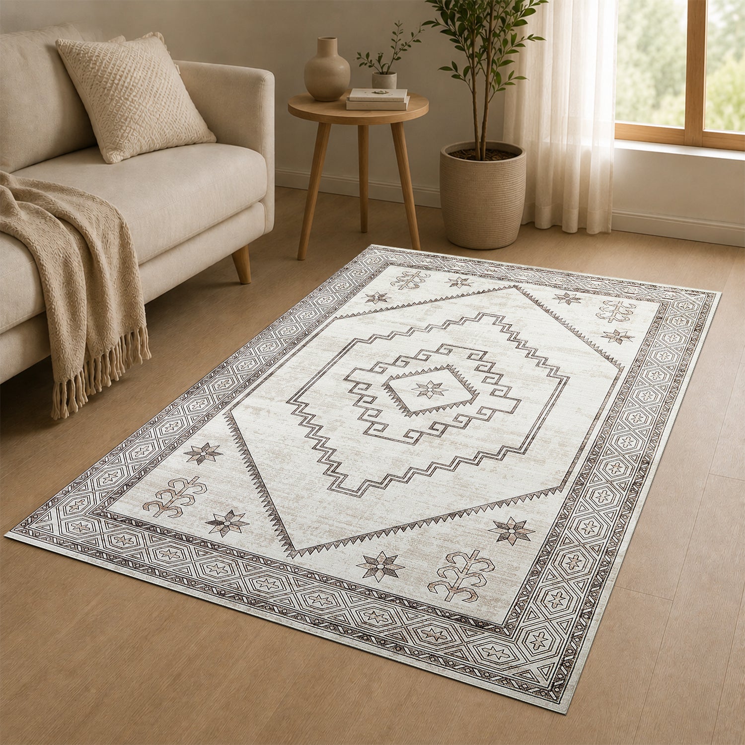 Modern Tribal Rug Perfect for Living & Dining Rooms
