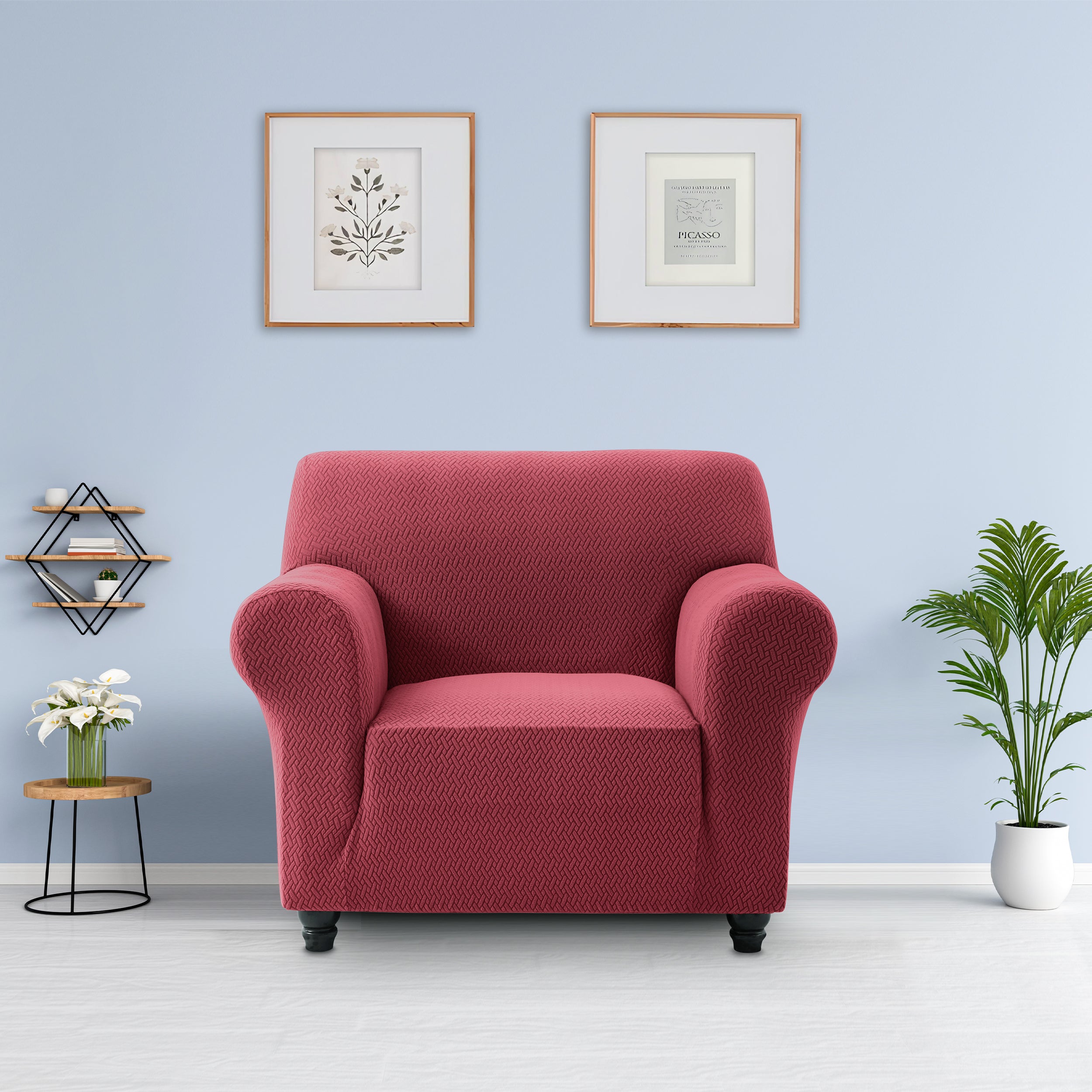 Stretch Slip Covers 1 seater red