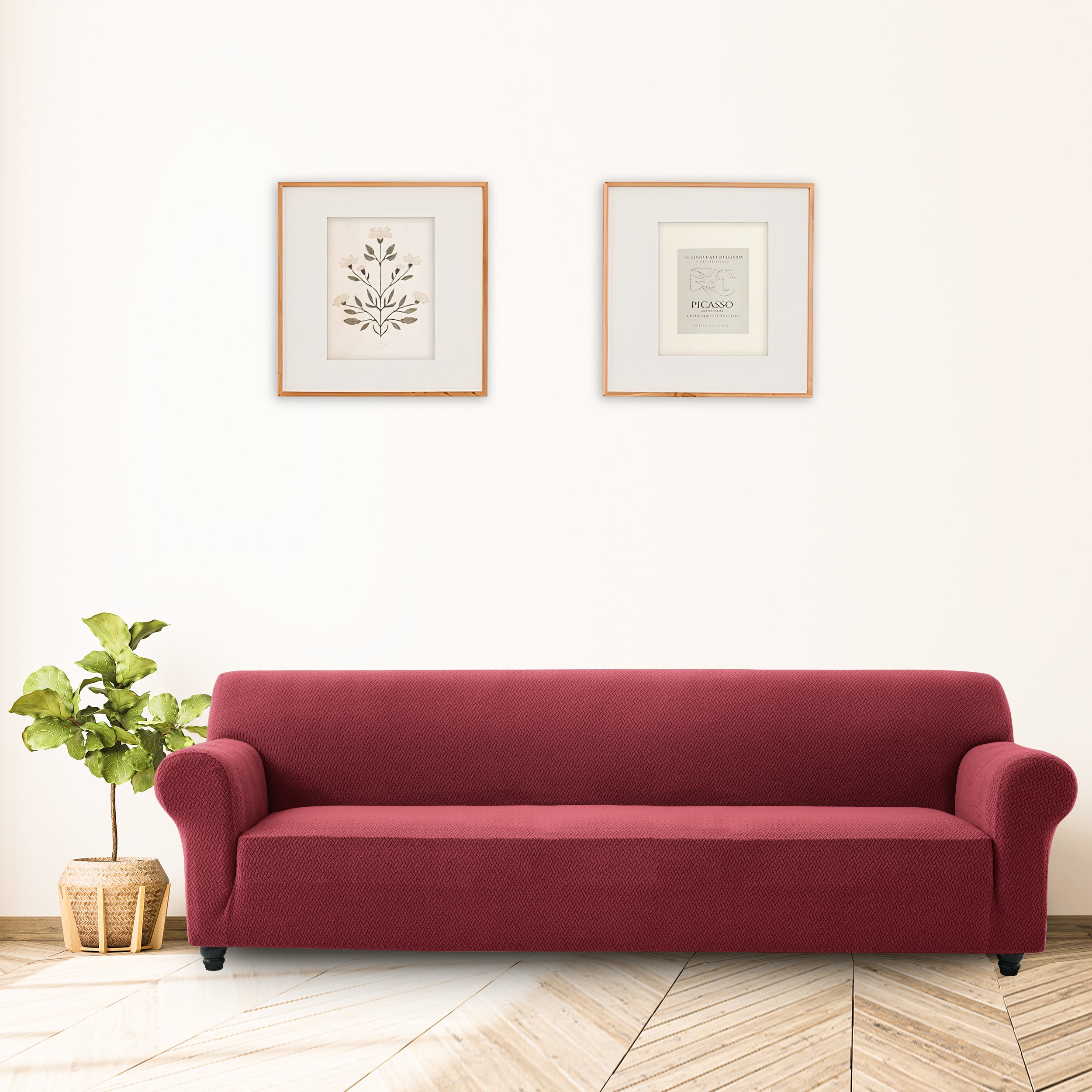 Stretch Slip Covers 4 seater red