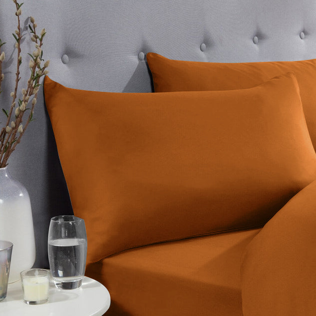 plain Dye Rust Pillow cases