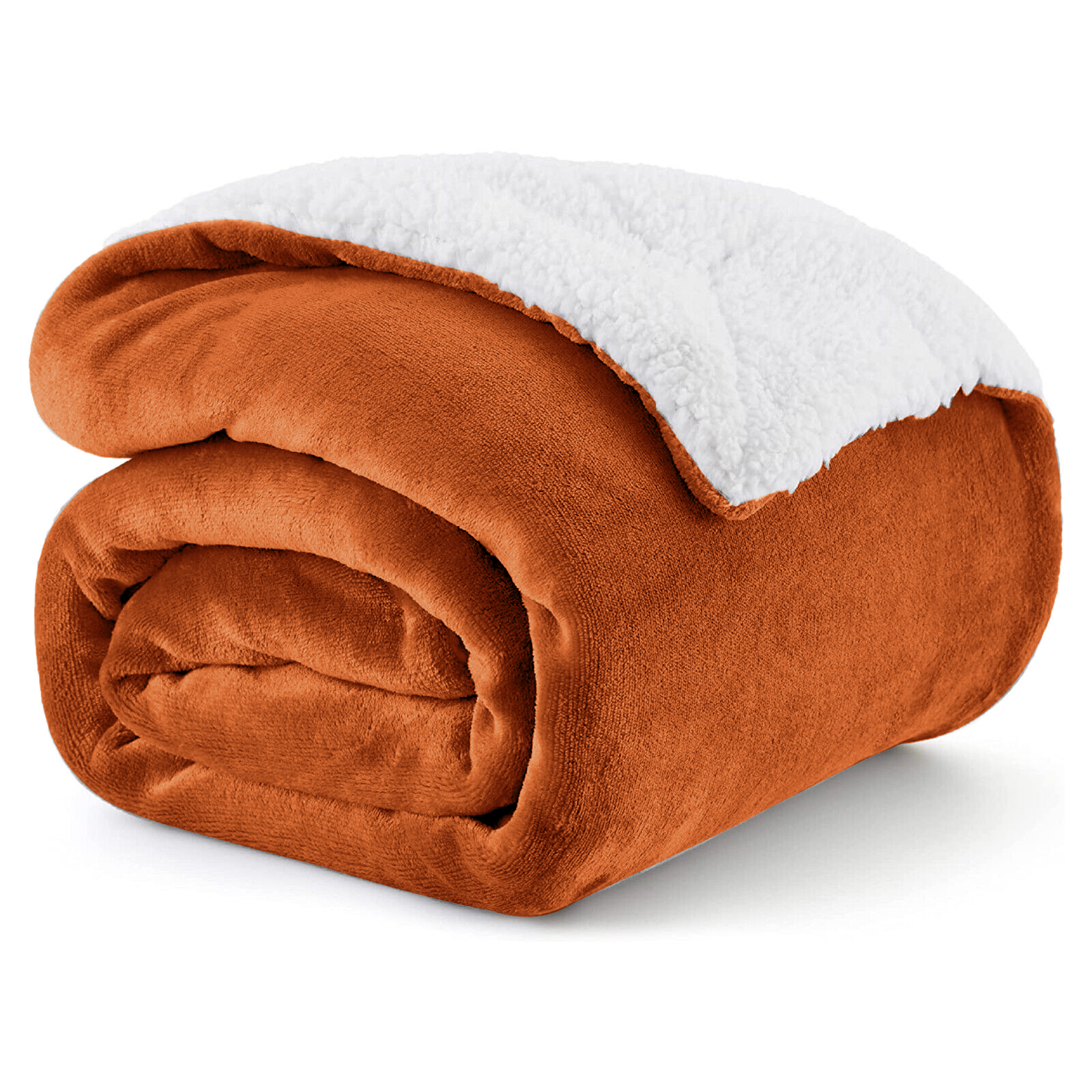 Rust Sherpa blanket