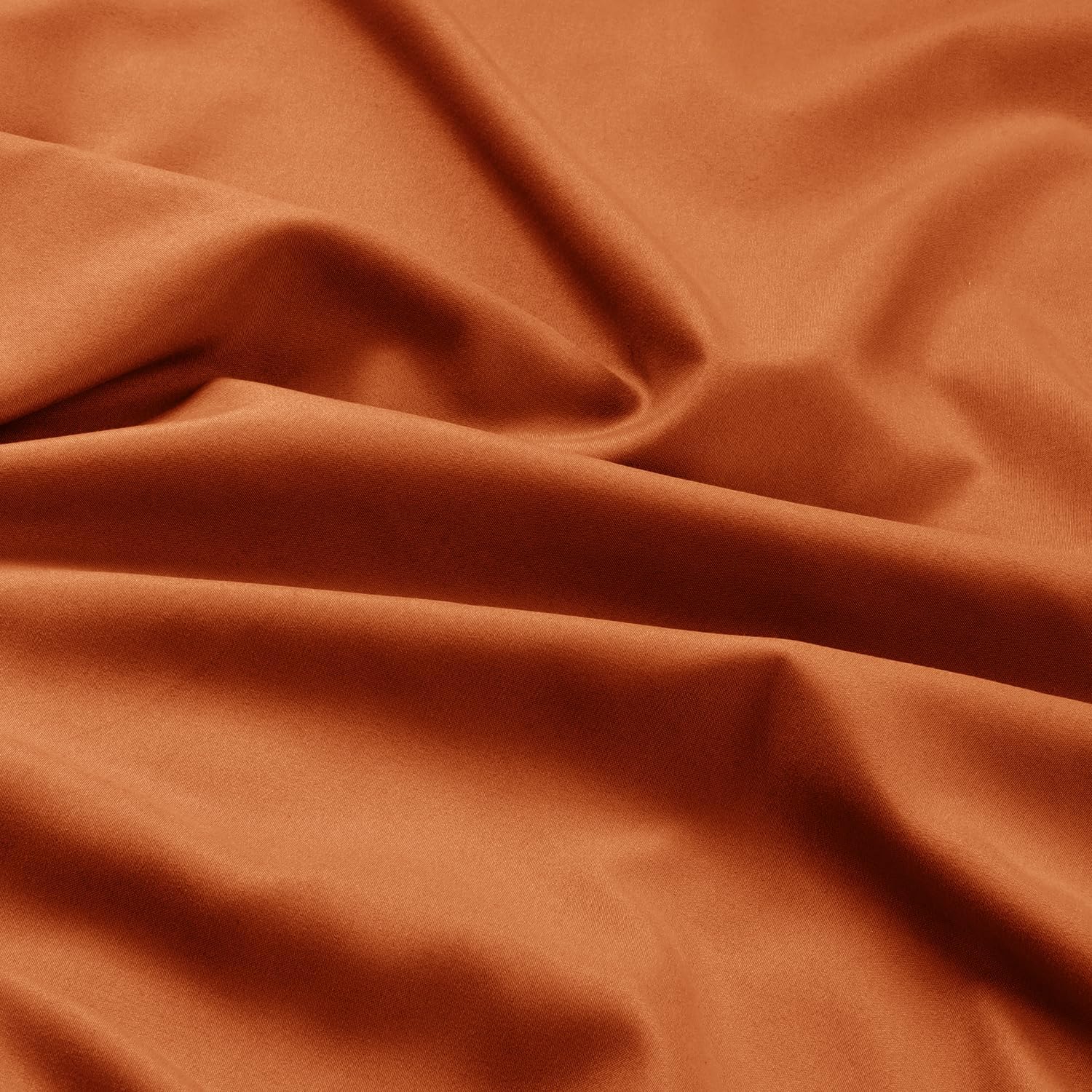 4 Piece Plain Bedding Set Rust