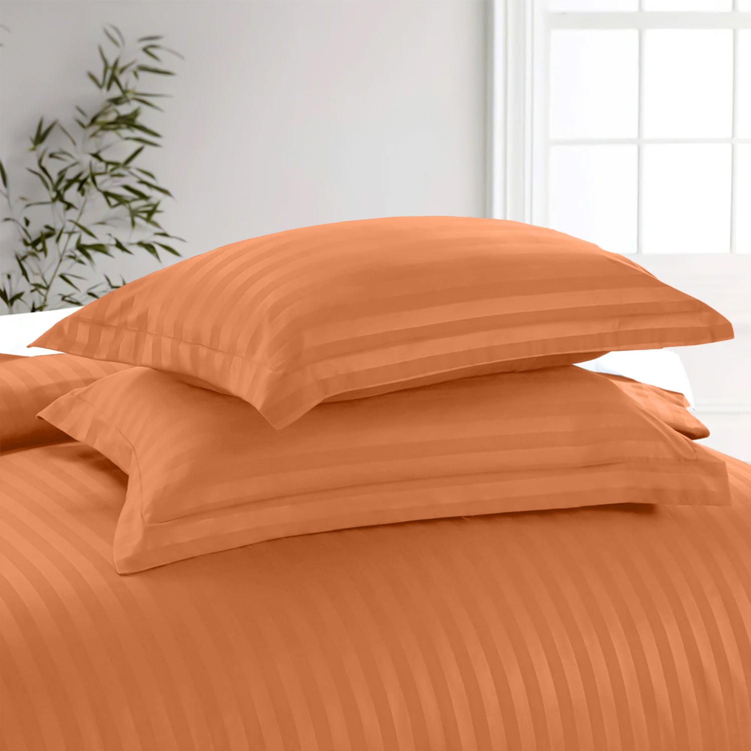 Rust Stripe Duvet Cover Set