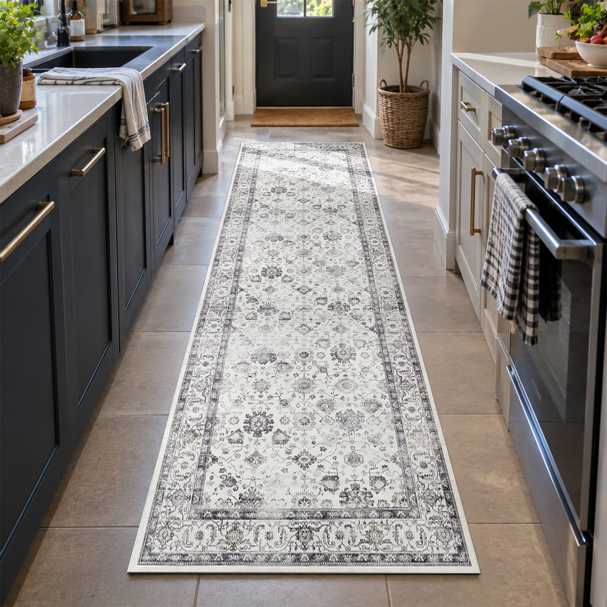 Distressed Persian Rug for Living Room