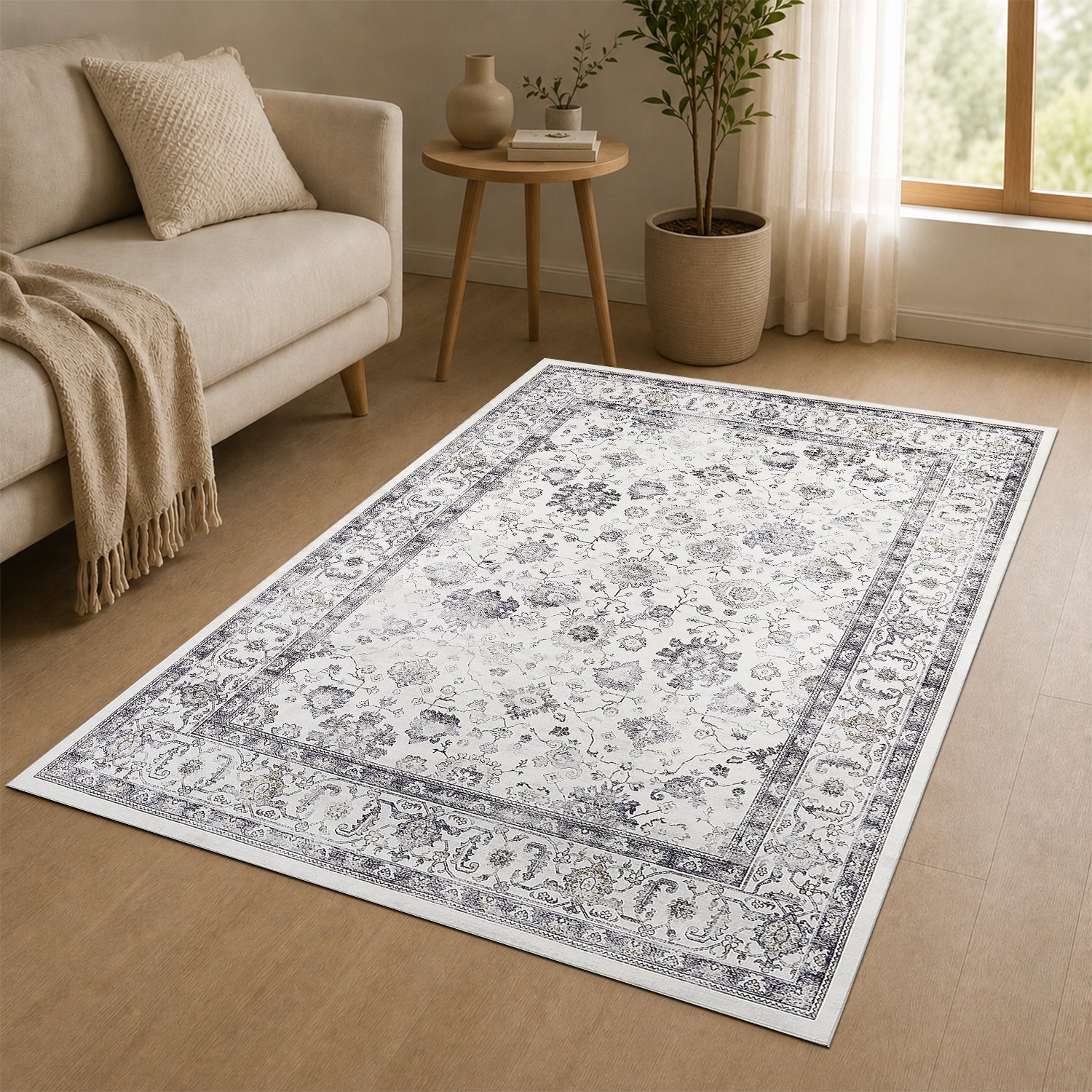 Distressed Persian Rug for Living Room