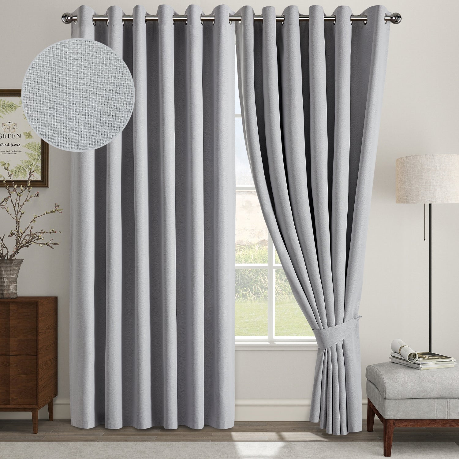 eyelet blackout Door curtains