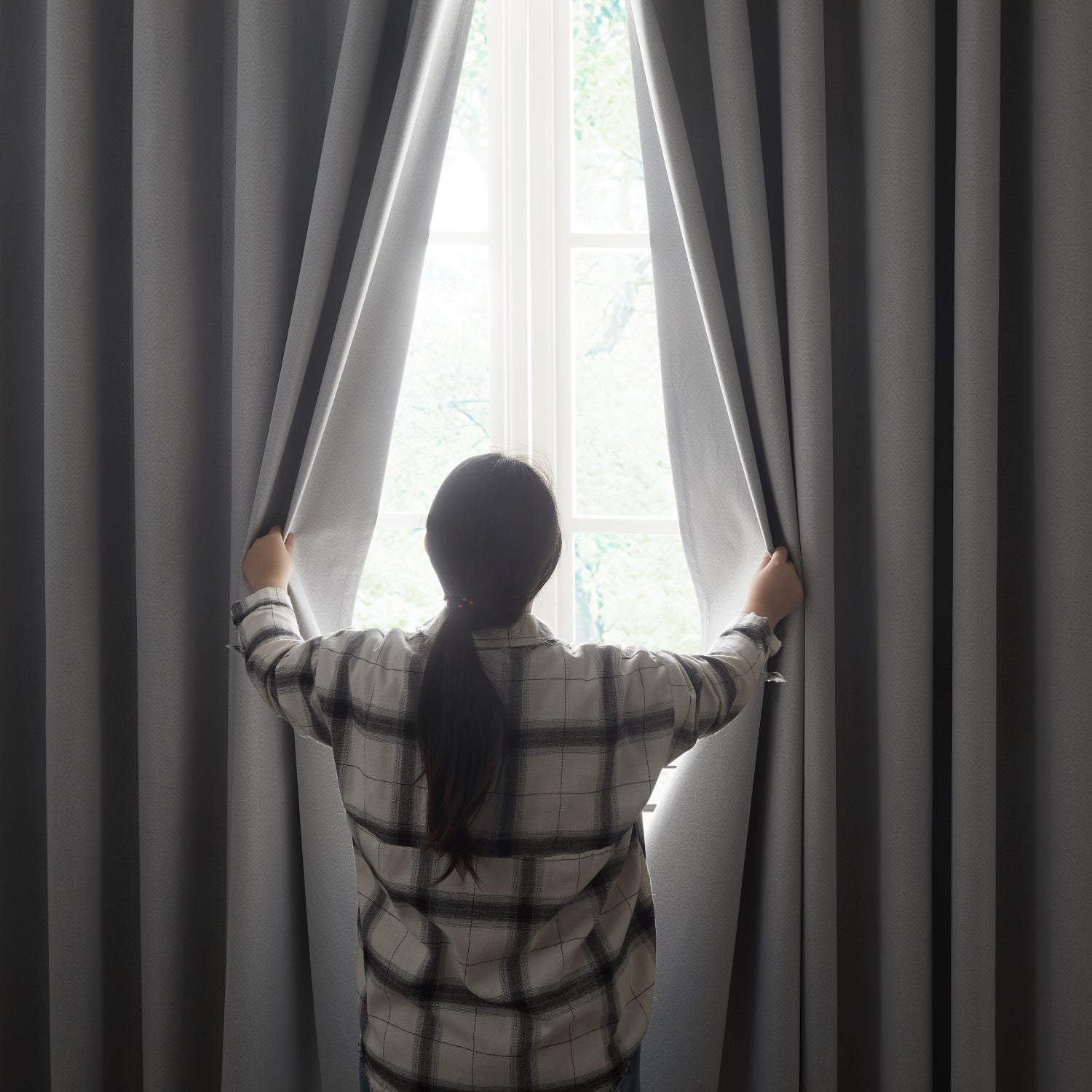 eyelet blackout Door curtains