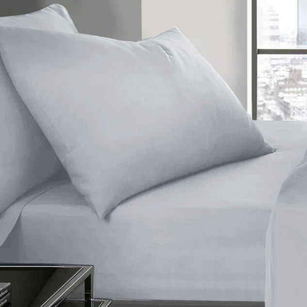 Silver pillowcase pair plain Dye