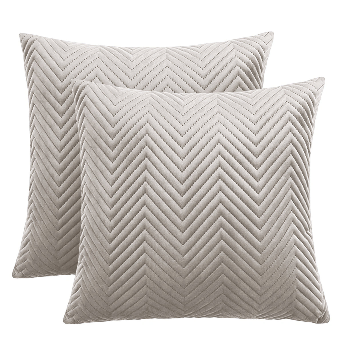 Embossed Velvet Sofa Pillows Cover Pack Of 2 Covers & Filled Cushion
