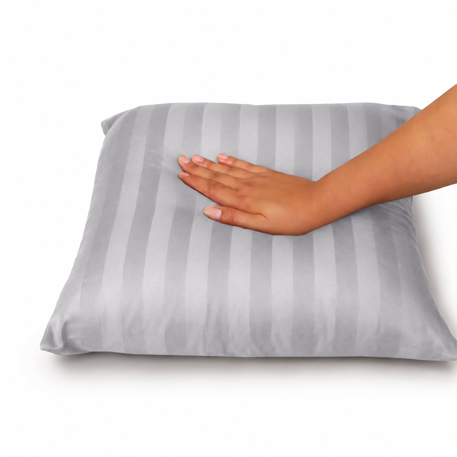 Pair of Soft Microfibre Stripe Cushion Covers for Bed & Living Room Decor