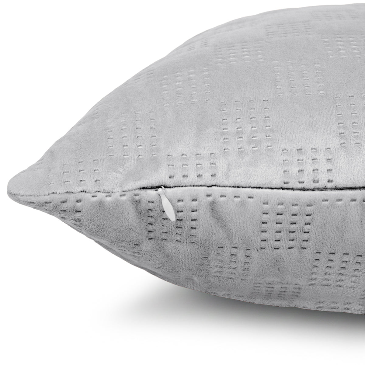 Pack Of 2 Square Velvet Cushion Cover Check Pattern