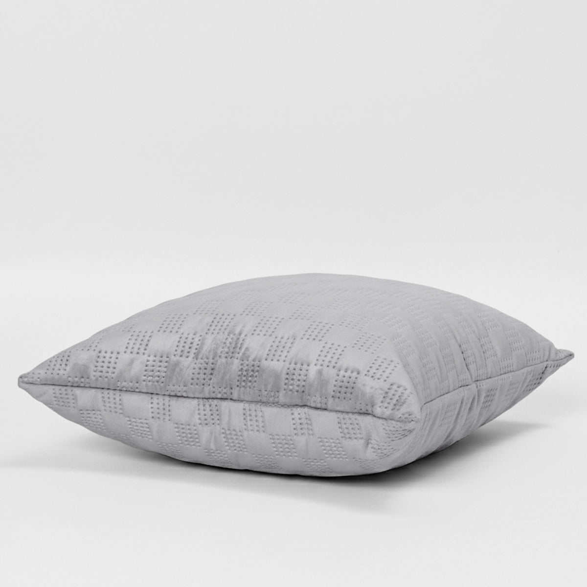 Pack Of 2 Square Velvet Cushion Cover Check Pattern