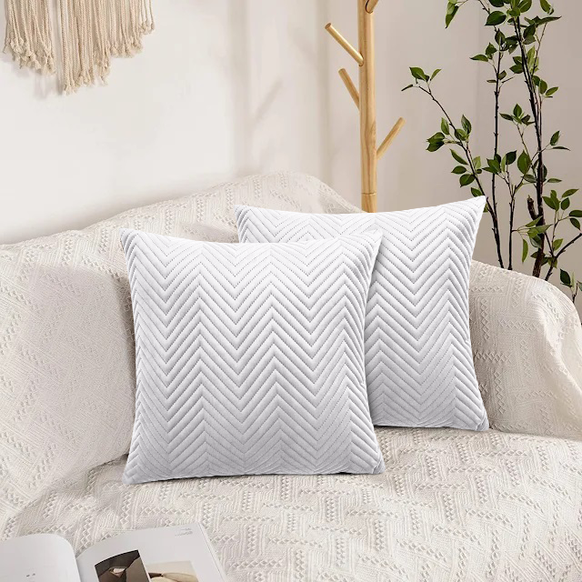 Silver Cushion Covers Pack Of 2