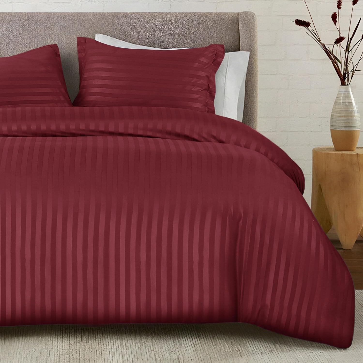 Burgundy 4 Piece Bed Set