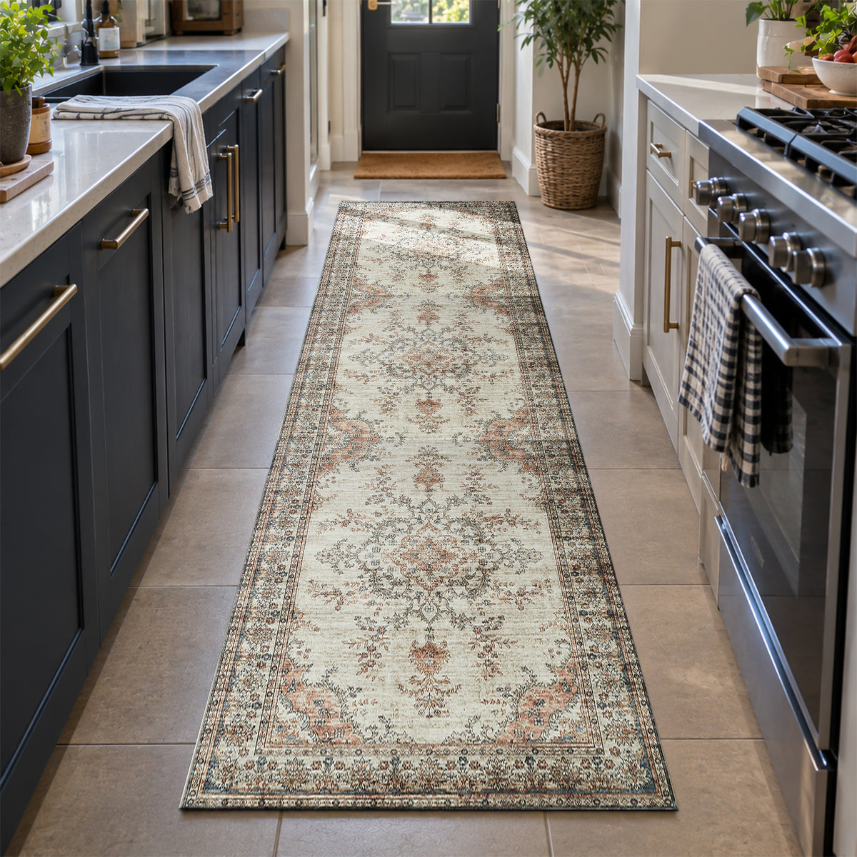 Machine Washable Vintage Rug