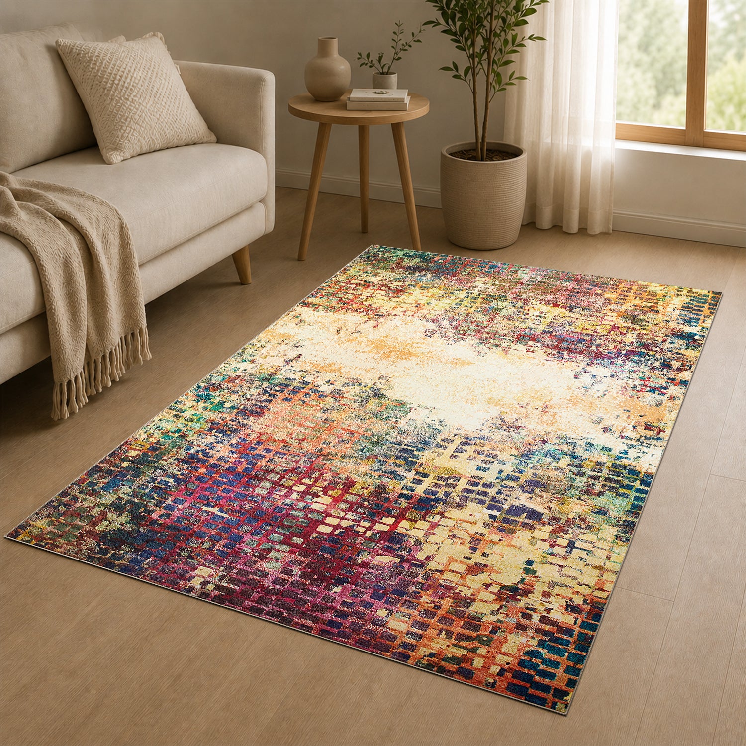 Multicolour Rug for Living Room & Bedroom Soft Stylish & Modern Design