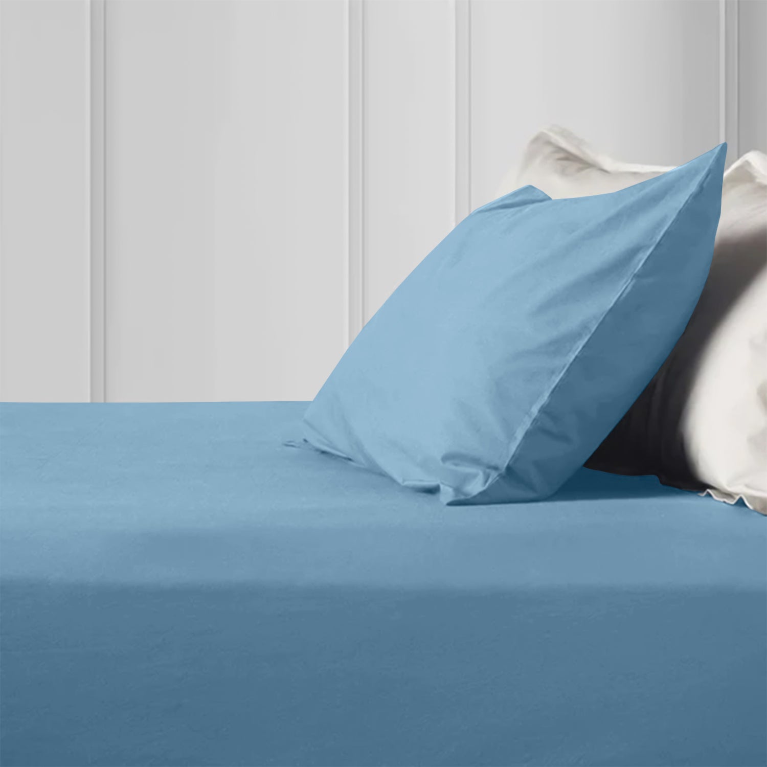 Washed Blue Pillowcases Plain Dye Pair
