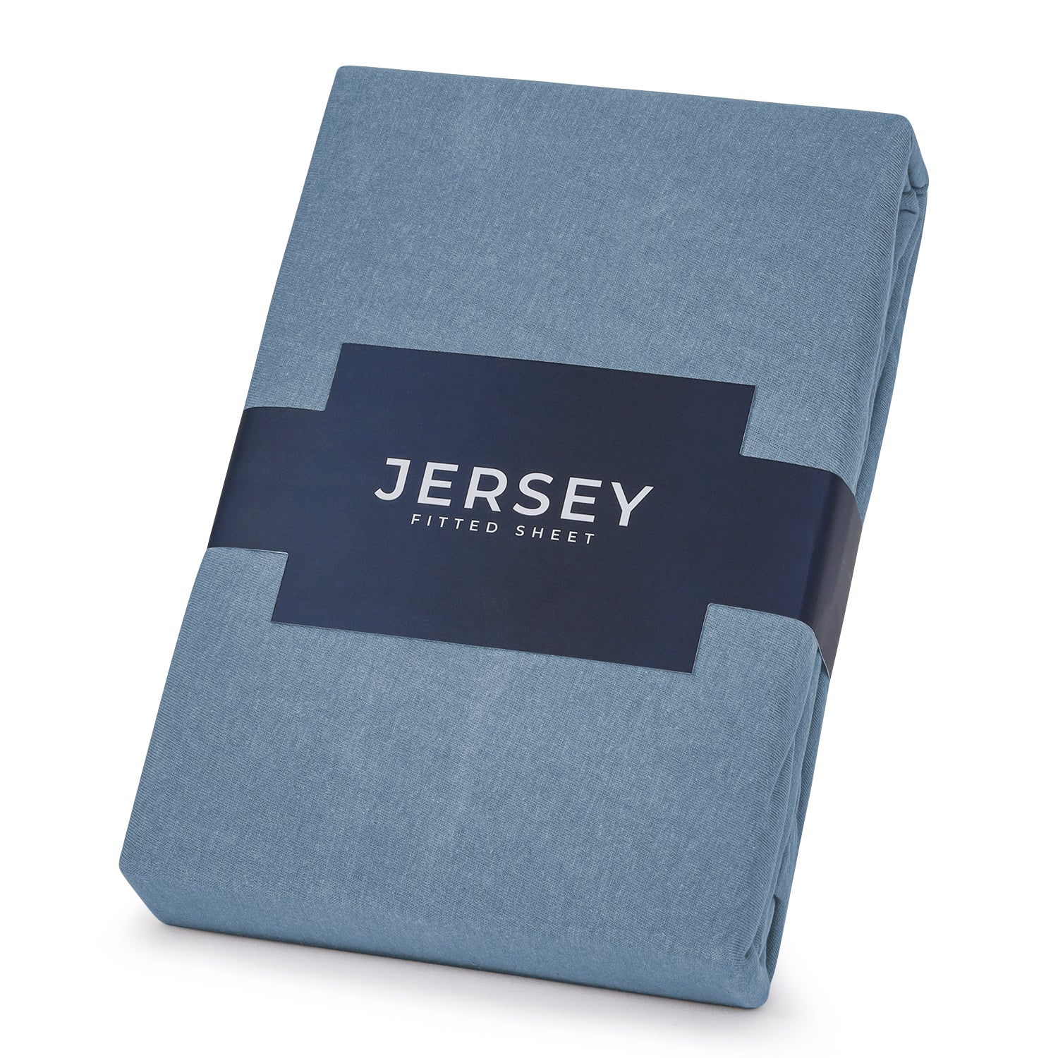 Washed Blue Jersey cotton Fitted Sheet