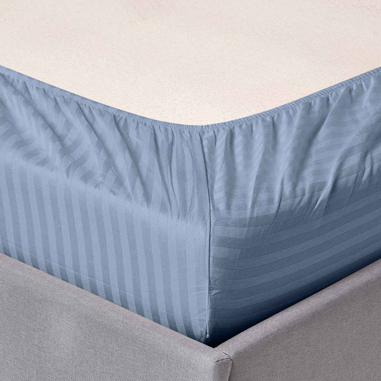 Washed Blue Extra Deep Mattress Fitted Sheets