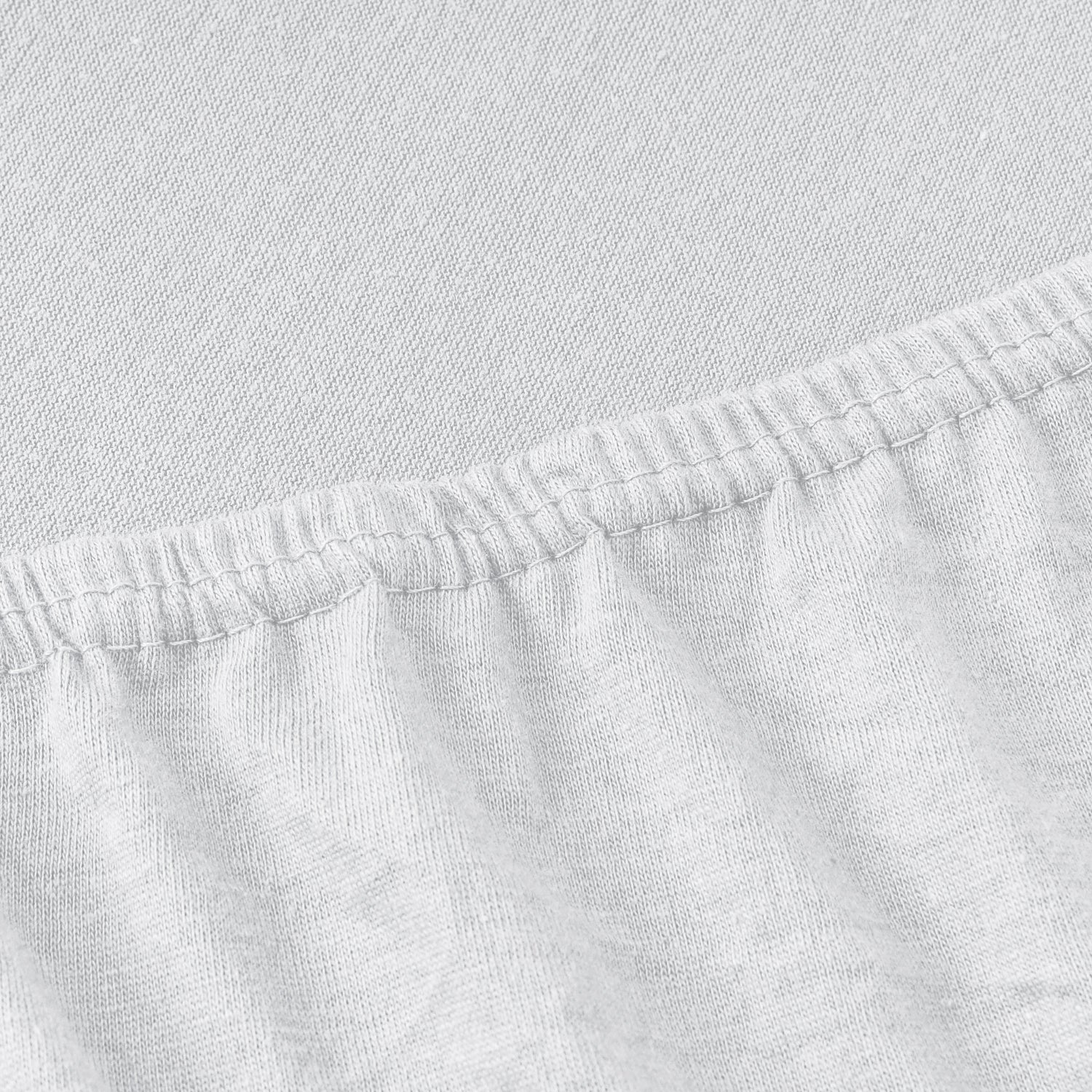 White Jersey cotton Fitted Sheet