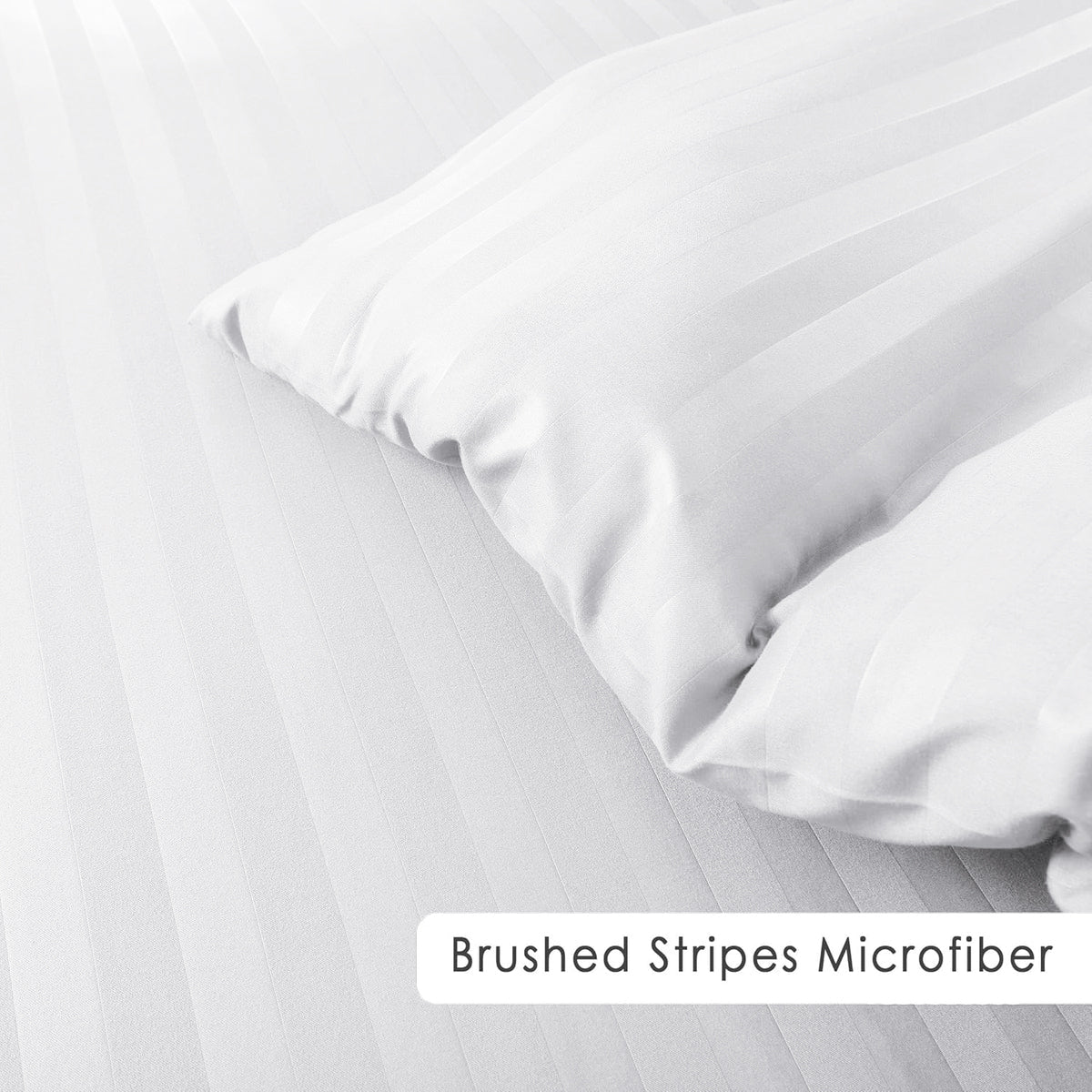 4 Piece Striped Duvet Cover Complete Bedding Set